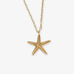 INK + ALLOY Sienna Starfish Pendant Necklace Brass