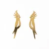 INK + ALLOY Simone Cockatoo Bird Drop Earrings Brass