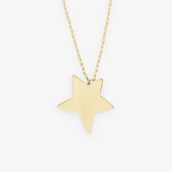 INK + ALLOY Star Statement Pendant Necklace Brass