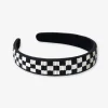INK + ALLOY Stevie Checked Beaded Headband Black