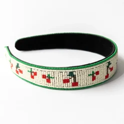 INK + ALLOY Stevie Cherries Beaded Headband Ivory