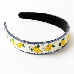 INK + ALLOY Stevie Lemons Beaded Headband Yellow