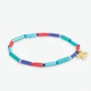 INK + ALLOY Sydney Mixed Tube And Seed Beads Stretch Bracelet St. Tropez