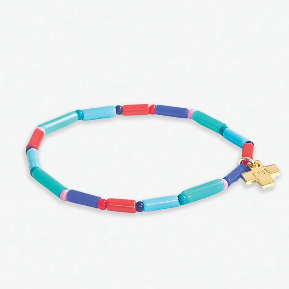 INK + ALLOY Sydney Mixed Tube And Seed Beads Stretch Bracelet St. Tropez