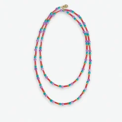 INK + ALLOY Sylvia Mixed Beads And Stones Long Necklace Amsterdam