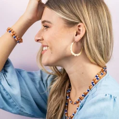 INK + ALLOY Sylvia Mixed Beads And Stones Long Necklace Sedona