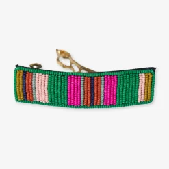 INK + ALLOY Theresa Mixed Vertical Stripes Beaded Hair Barrette Rio