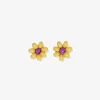 INK + ALLOY Tina Two Color Beaded Post Earrings Yellow