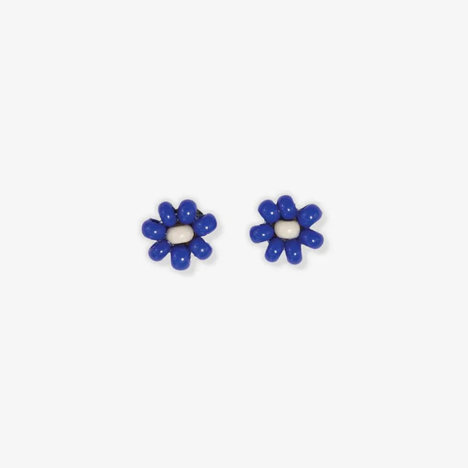 INK + ALLOY Tina Two Color Beaded Post Earrings Lapis