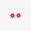 INK + ALLOY Tina Two Color Beaded Post Earrings Tomato Red