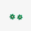 INK + ALLOY Tina Two Color Beaded Post Earrings Kelly Green