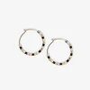 INK + ALLOY Victoria Mixed Beaded Hoop Earrings Black