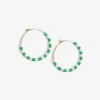 INK + ALLOY Victoria Mixed Beaded Hoop Earrings St. Tropez