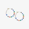 INK + ALLOY Victoria Mixed Beaded Hoop Earrings Rio