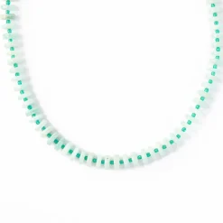 INK + ALLOY Vivianne Amazonite With Green Onyx Necklace 18