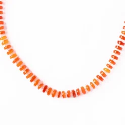 INK + ALLOY Vivianne Carnelian With Rose Quartz Necklace 18