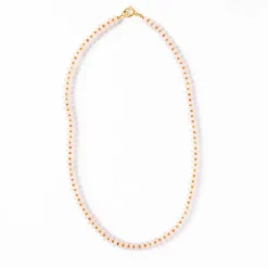 INK + ALLOY Vivianne Rose Quartz Disc With Carnelian Necklace 18"