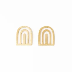 INK + ALLOY Willow Arches Drop Earrings Brass