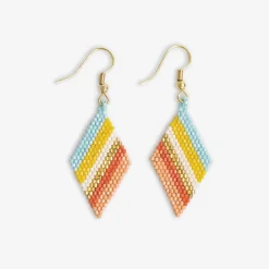 INK + ALLOY Zelda Angled Stripe Diamond Earrings Amalfi