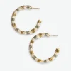 INK + ALLOY Zoey Stripes Small Beaded Hoop Earrings